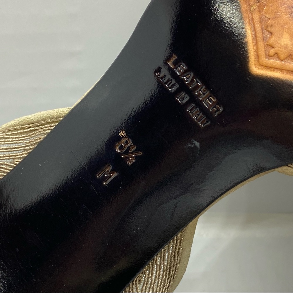 Yves Saint Laurent mesh gold heels 8.5 slingback - Picture 7 of 13